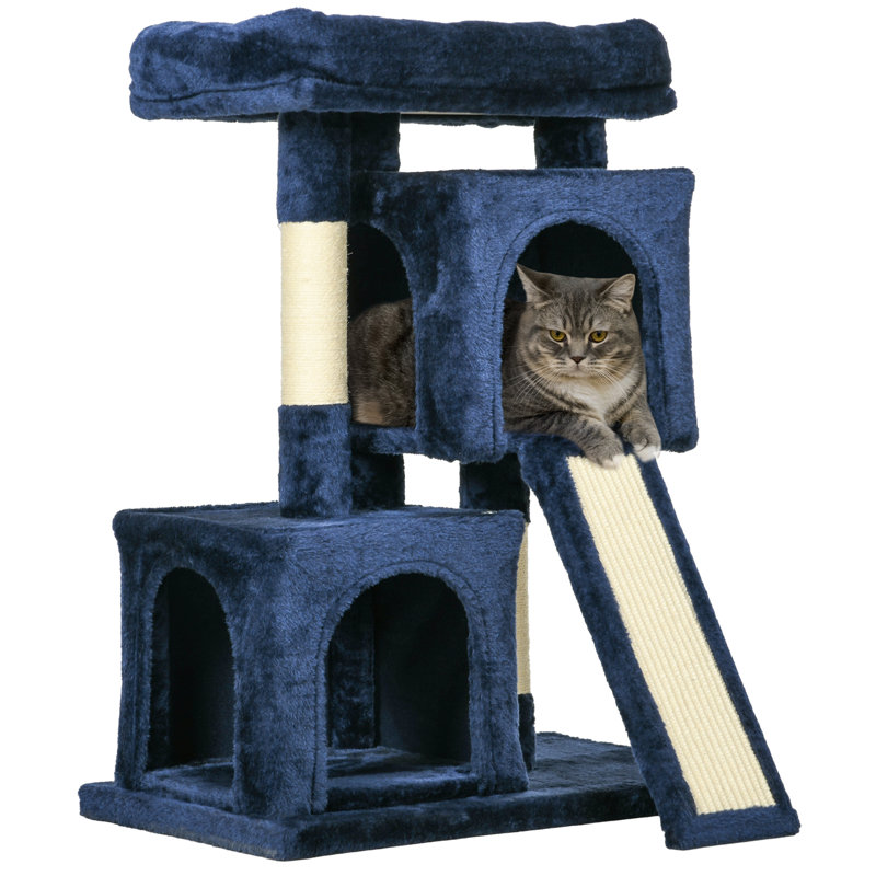 210.82cm H Cat Tree, Blue