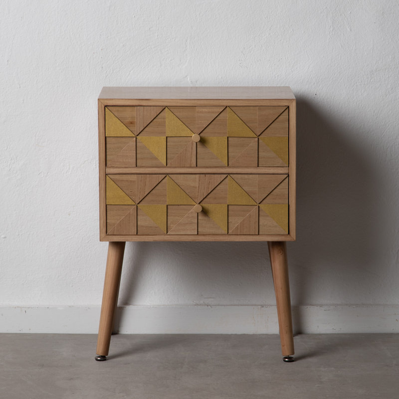 Krause 45cm W Solid Wood Bedside Table