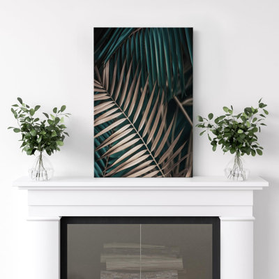Minimal Botanical Tropical Palm Frond Exotic sur toile