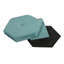 Damis 34cm Wide Velvet Hexagon Plain Foldable Ottoman Ottoman with Storage-963403014