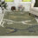 Kingdarr T-Rex Modern Kids Machine-Washable Rug