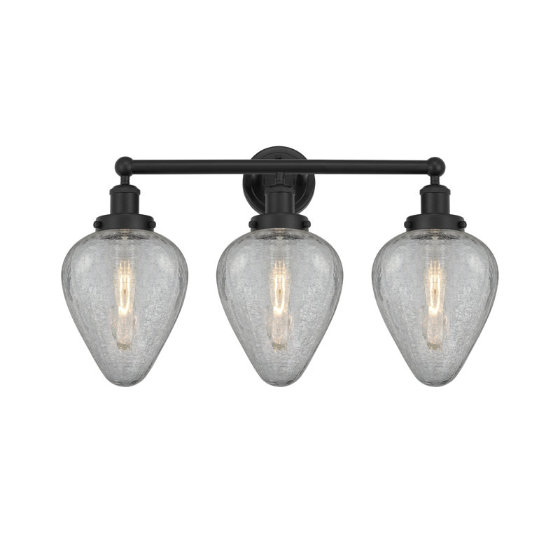 Éclairage pour meuble-lavabo à intensité variable 3 lumières Ameet, Noir mat