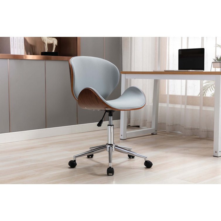 Bradford Faux Leather Office Chair with Chrome Base
