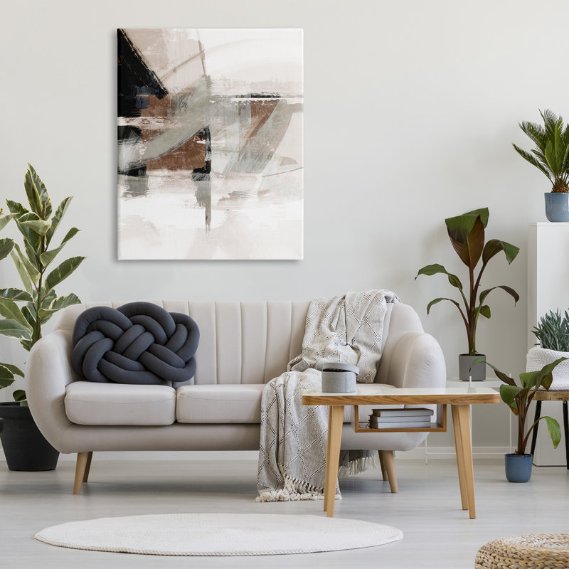 «Urban Complex Industrial Abstract» par Nina Blue, peinture sur toile tendue, H 48 po x l 36 po x P 1,5 po