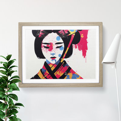 A Splashed Geisha Vol.3 Abstract - Single Picture Frame Print