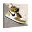 Fashion and Glam Golden Sneaker Shoes - impression sur toile tendue-936211559