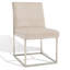 Chaise d'appoint rembourrée en acier inoxydable Athens-1213203037-1208584444