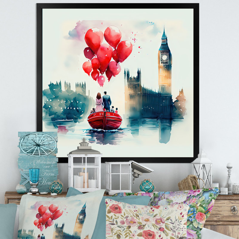 Loving Couple Spending Time Outdoors IV On Canvas Print