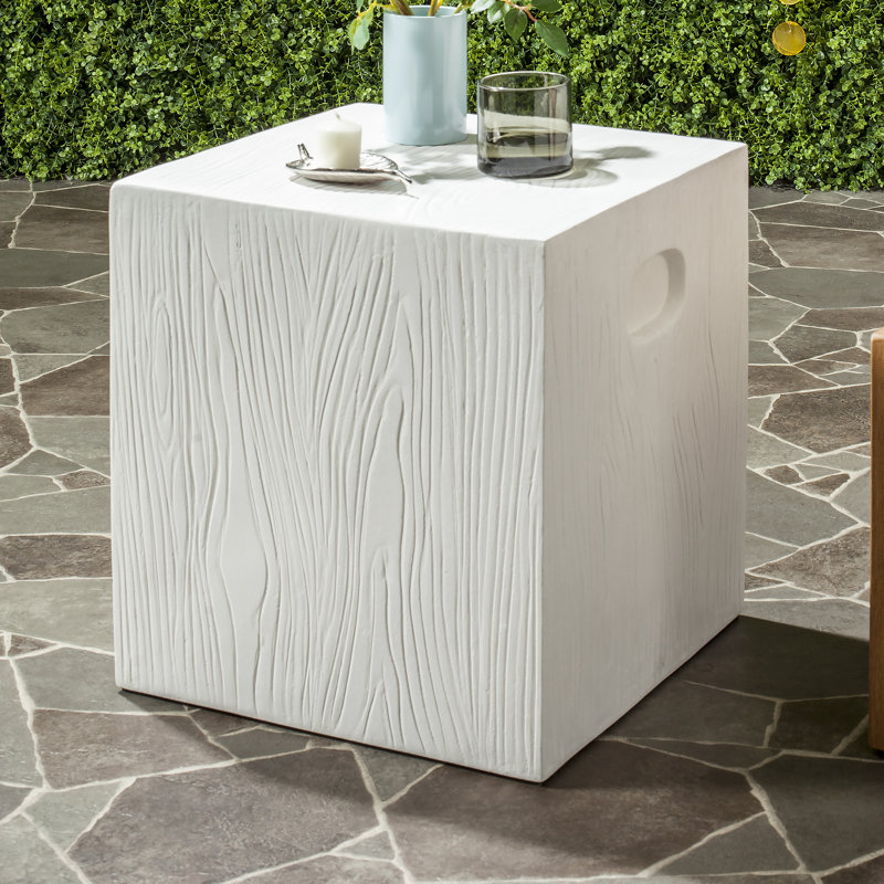 Outdoor Yoan Stool, Ivory