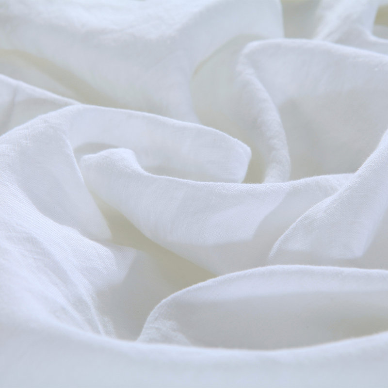 Linen Fitted Sheet, King Fitted Sheet, White
