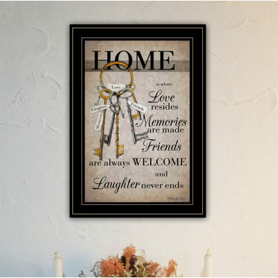 House Keys Framed Wall Art for Living Room, Home Wall Décor for Bedroom by Robin-Lee Vieira