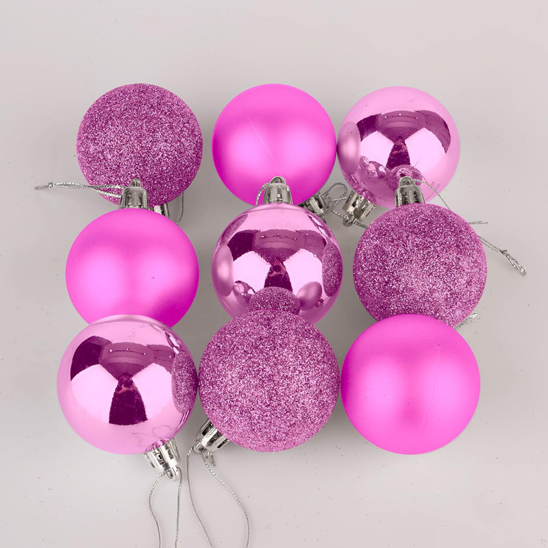 Polyvinyl Chloride (PVC) Bauble, Pink, 5cm H x 5cm W x 5cm D