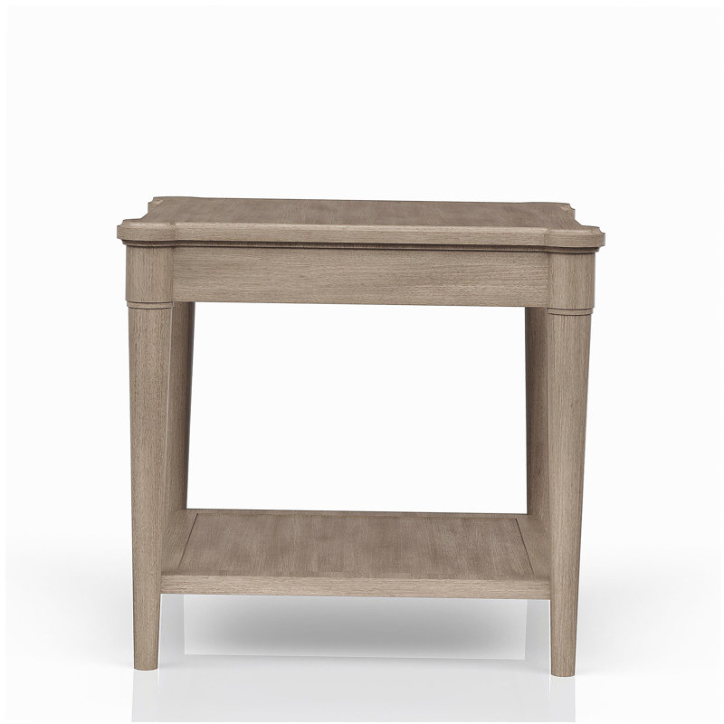 Table de bout sablée avec tiroir de rangement, Sable