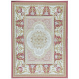 Hand-Knotted High-Quality Red and Ivory Area Rug