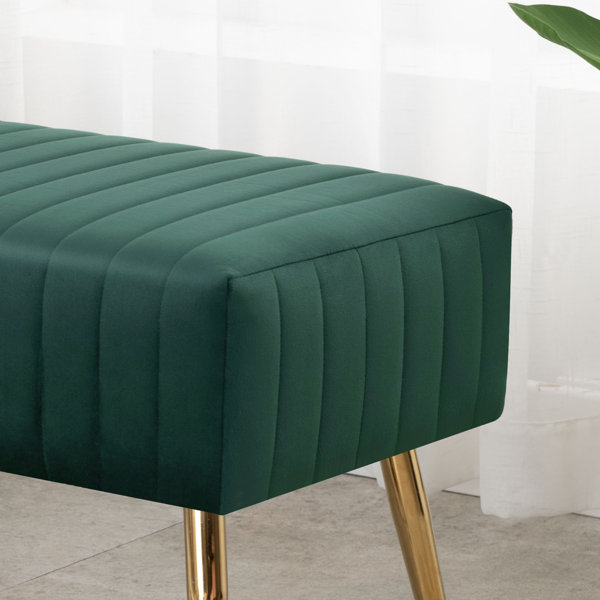 Furnimart Bretton Velvet with Upholstery Bench & Reviews | Wayfair