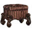 Tabouret de coiffeuse en cerisier avec assise et garniture capitonnée en résine