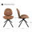 18''H Faux Leather Upholstered Swivel Desk Chair with Curved Wood Back for Home Office-1441482418-1440781014