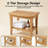 20" W Solid Teak Shower Bench with Storage Shelf, 500lbs Waterproof Spa Stool-706539885