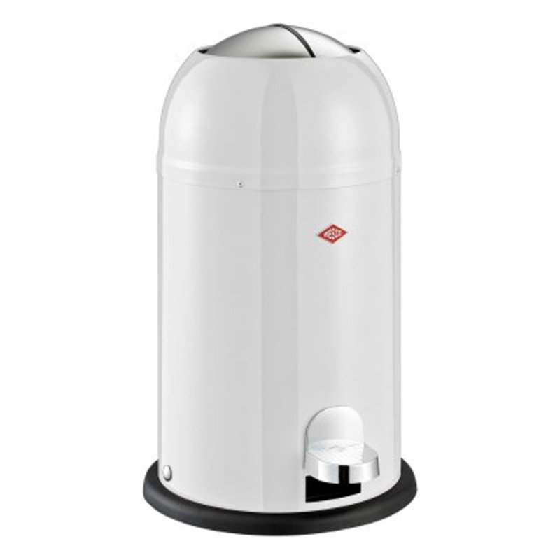 Step On Kitchen Trash Can, 51cm H x 30cm W x 30cm D, 12 L, White