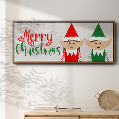 Christmas Elf Couple - toile encadrée