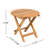 - Finished Foldable Wood End Table, Space Saving, Multi Use As Bedside Nightstand Stand