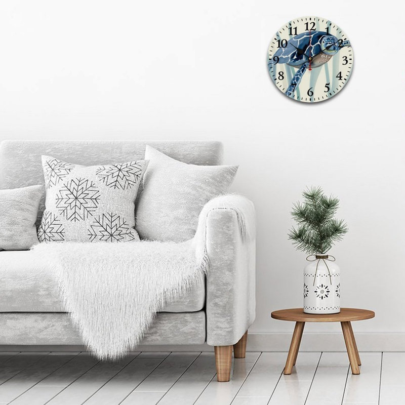 Horloge murale bleue 12 "x 12"