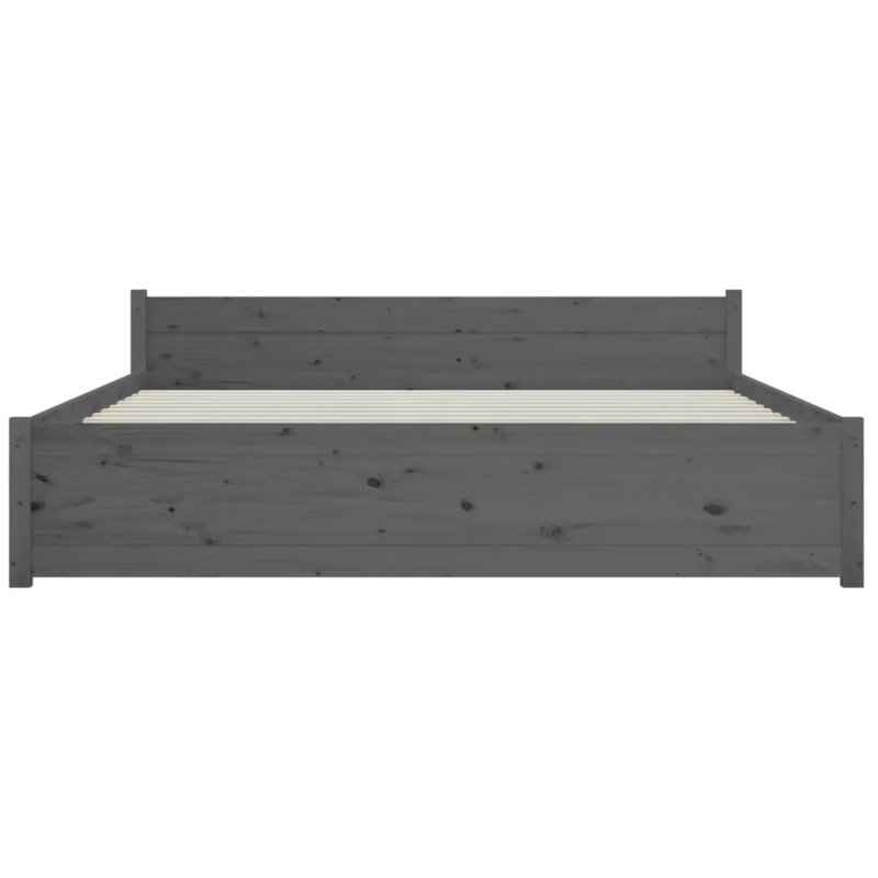 Winside Solid Wood Bed, Double (4'6), Black