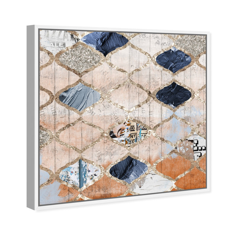 «Modern Moroccan», impression sur toile tendue, H 40 po x l 40 po, Cadre blanc