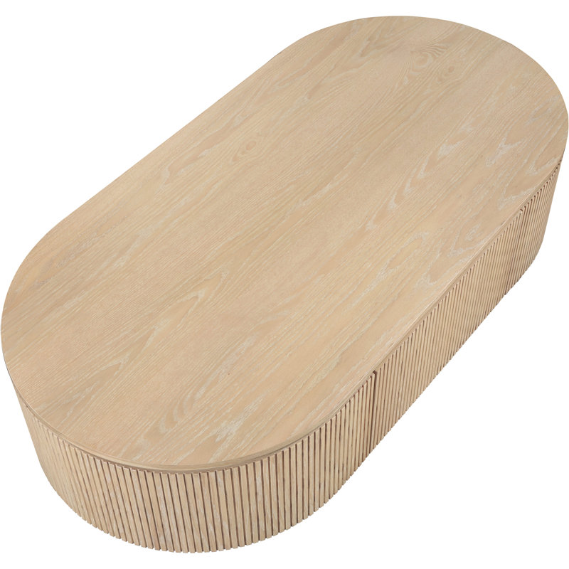 Table basse Gholson, H 15 po x L 64 po x l 32 po, Naturel