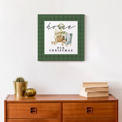 Courtepointe Home For Christmas - impression sur toile tendue
