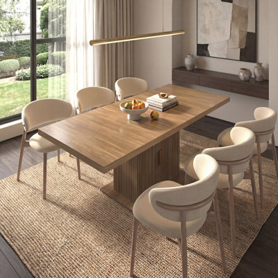 78.74" Expandable Dining Table with Storage Cabinet, Black Brown