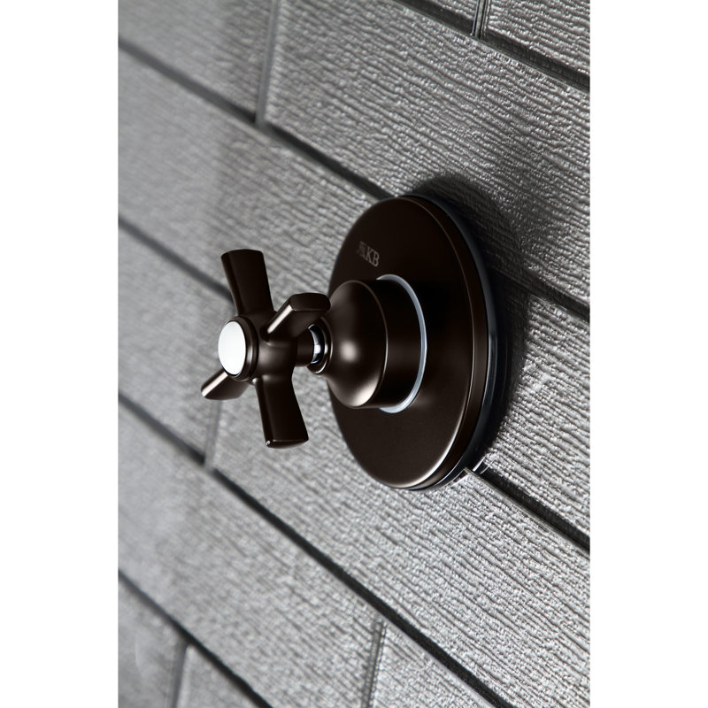 Kingston Brass Single-Handle Wall Mount Three-Way Diverter Valve with Trim Kit, Oil Rubbed Bronze