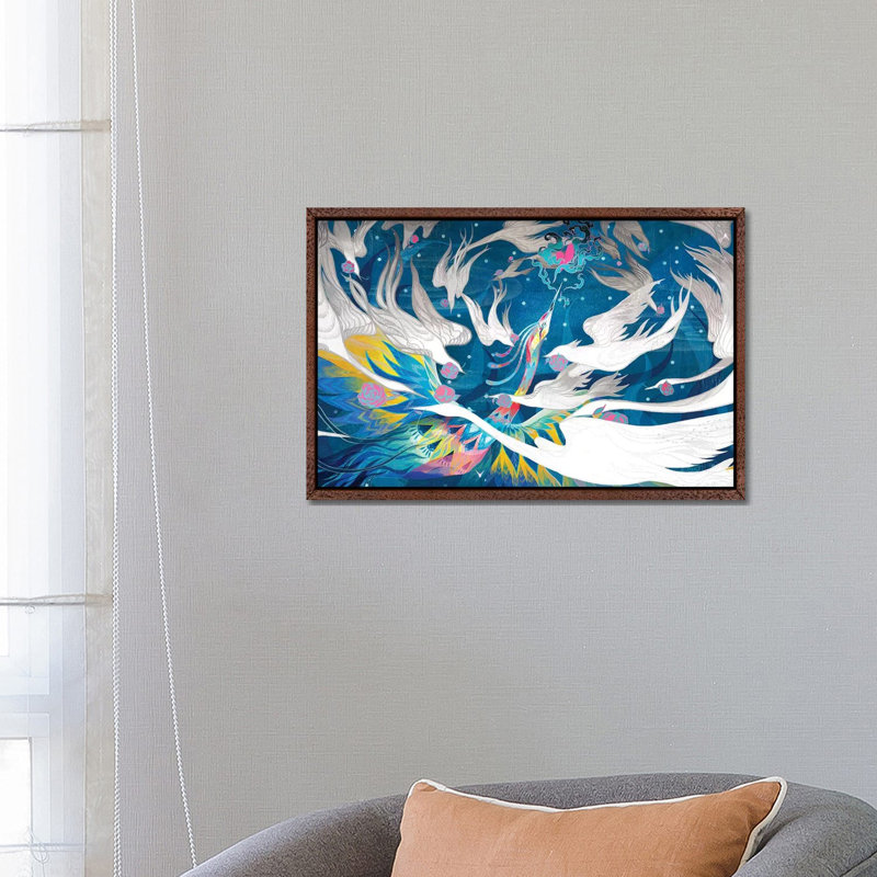 Nirvana 1 Piece Painting on Canvas, 66.04 cm H x 45.72 cm W, Classic Brown Wood Framed
