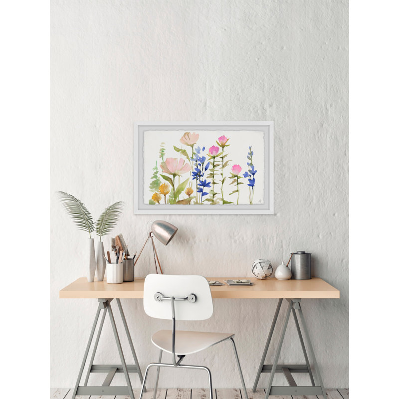 Spring Spell 1 Piece Single Picture Frame Painting, 30 cm H x 20 cm W x 4 cm D, White Framed with Deckled Edges