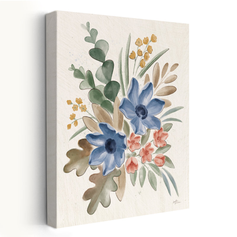 Mélange botanique V - art floral fougères botaniques beiges, H 36 po x l 24 po