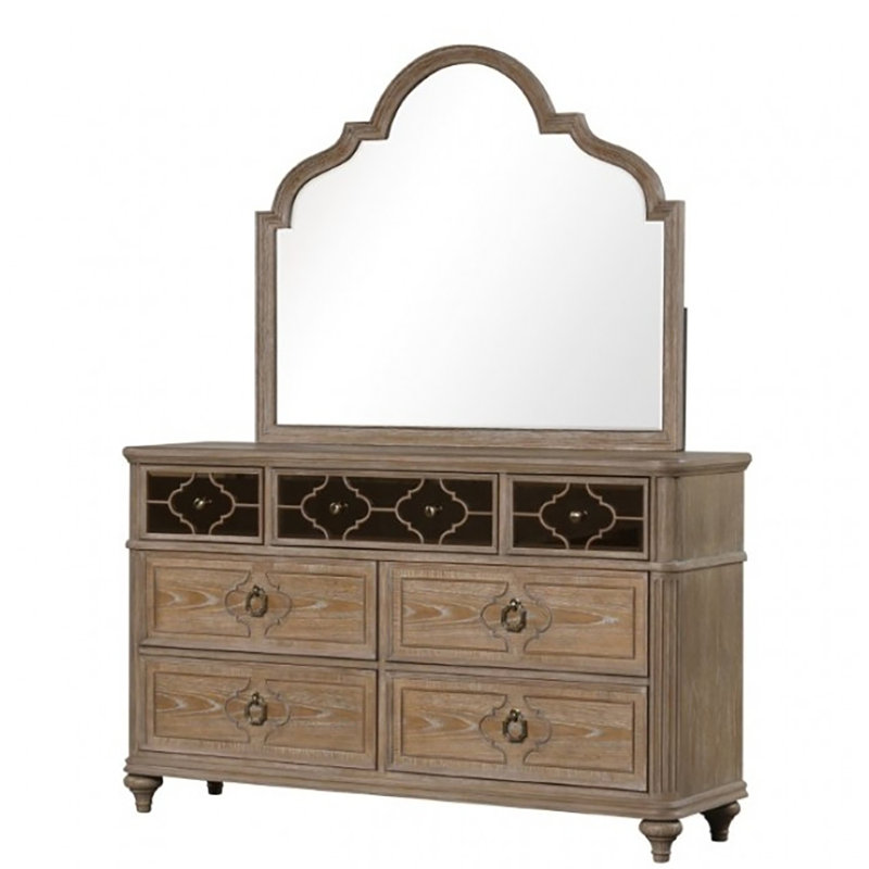 Commode 7 tiroirs avec miroir Baring