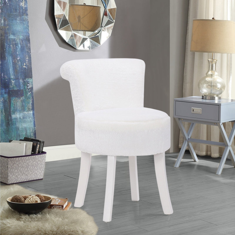 Weathers Solid Wood Accent Stool, White