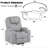 Light Gray Chenille Recliner W/Power Lift & Massage