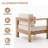 Quick-Assembly Outdoor Aluminum Sofa Set; 5 Person Outdoor Seating Sofa Set; Wood-Grain Veneer Sofa Set for Patio; Wide Armrest Triangular Aluminum Tube Sofa Set-430853211
