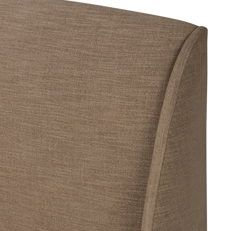 Maeve Upholstered Wingback Bed, King, Laken Taupe