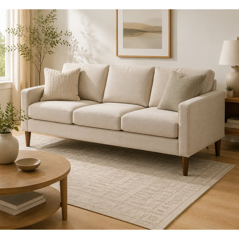 Brown 8 Inches Furniture Legs Round Solid Wood