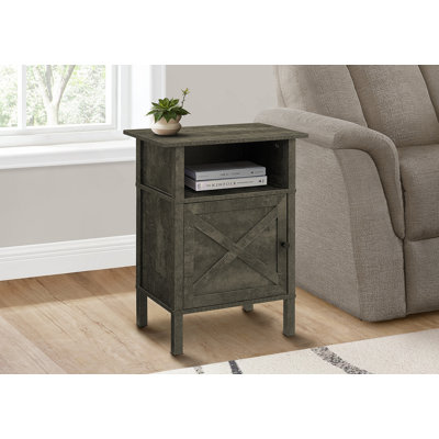 Table d'appoint, table d'appoint, bout, salon, petit, rangement, stratifié bronze foncé, transitionnel