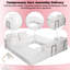 Canapé-lit modulaire en L modulaire avec revêtement en velours côtelé-1307475827
