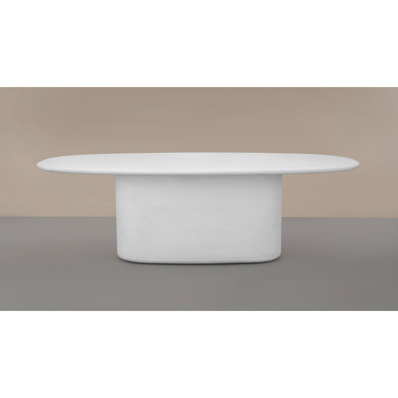Vaaraa Ivory Dining Table - Oval (210cm), 76 cm H x 210 cm L x 100 cm W