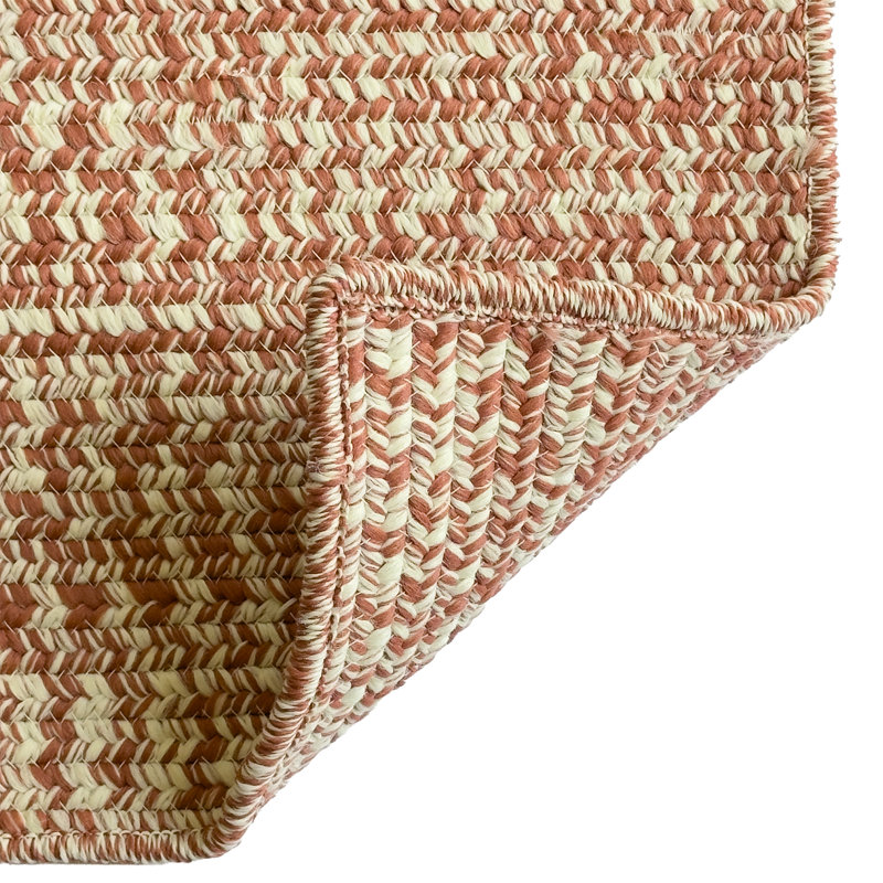 Tapis d'extérieur uni tressé Nautical Tweed, Cannelle, Rectangulaire 3 pi x 5 pi