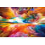 Abstrait surréel, création de lever de soleil sur toile tendue-124745144