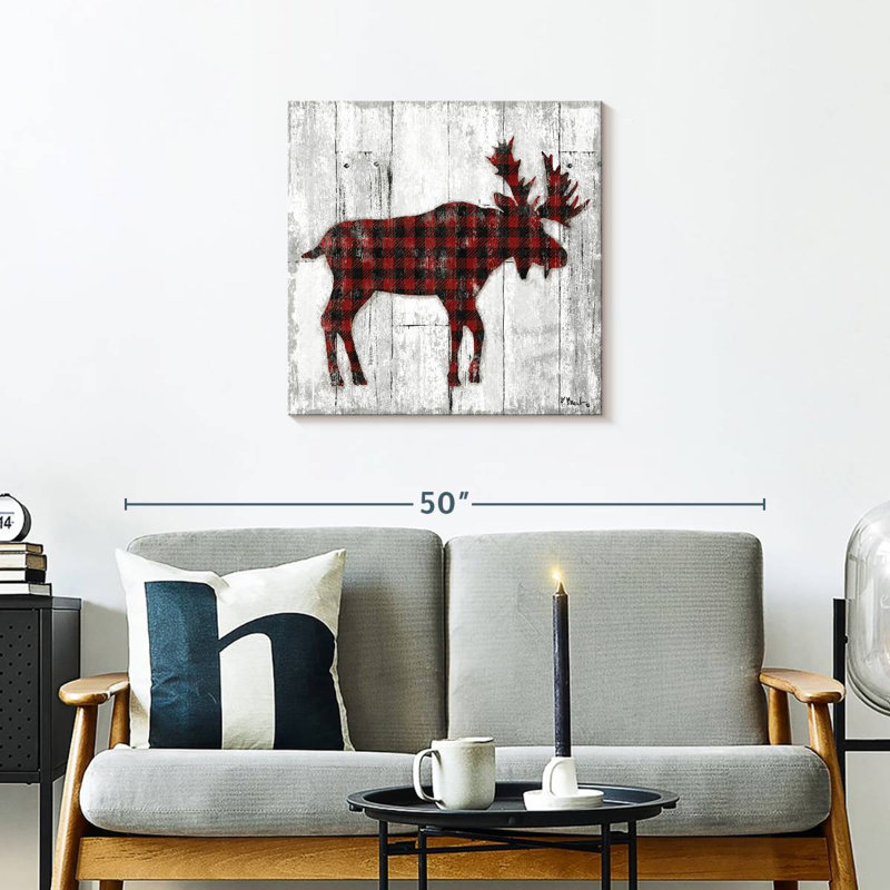 Brampt Wildwood Lodge Buffalo Check III, H 24 po x l 24 po