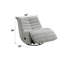 Fauteuil inclinable oscillant en chenille Talmon Oyster-831946027