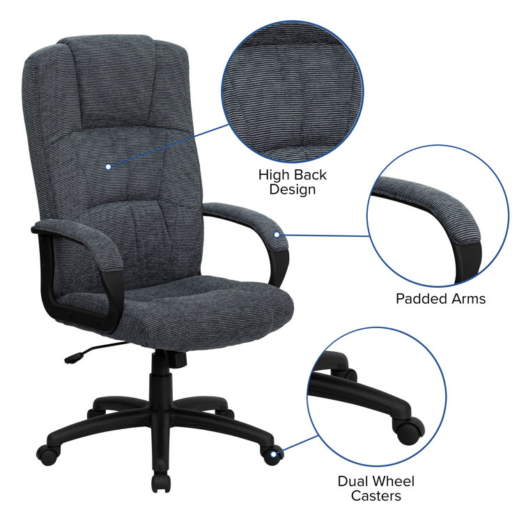 Winton Executive Chair Symple Stuff Upholstery Color: Black Fabric