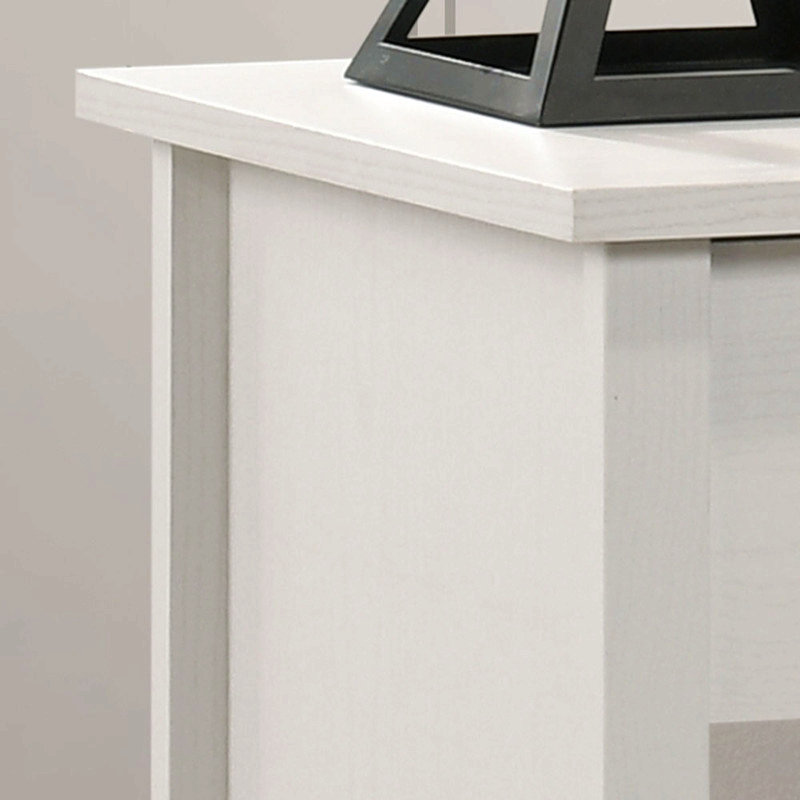 Table de chevet blanche à 1 tiroir l 20 po, Blanc